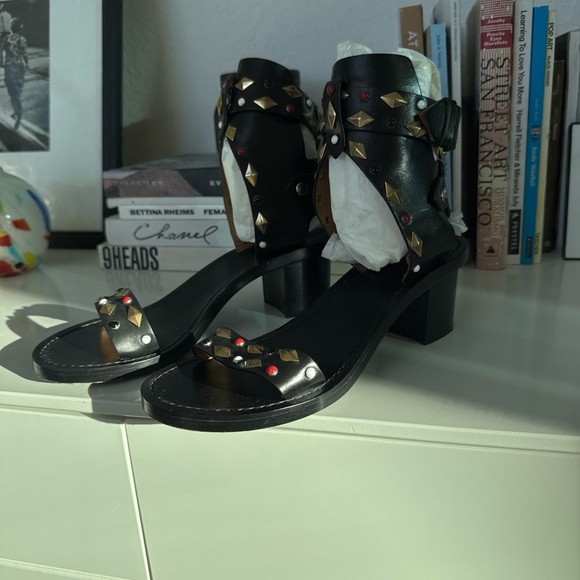 Isabel Marant Jaeryn gladiator leather ankle strap sandals 38 - Picture 4 of 8